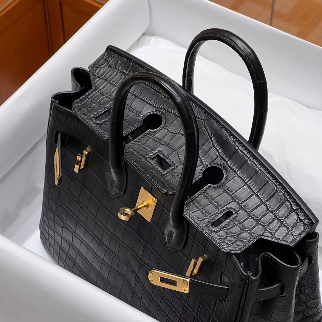 HERMES Birkin 25CM 89 Nior Niloticus Full handmade Birkin fatory GHW