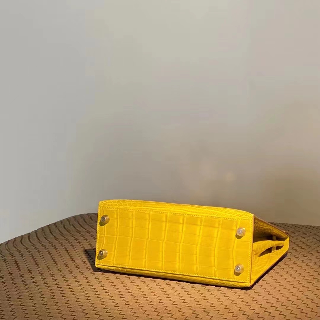 HERMES Kelly 25CM 9N Citron Niloticus GHW Full handmade