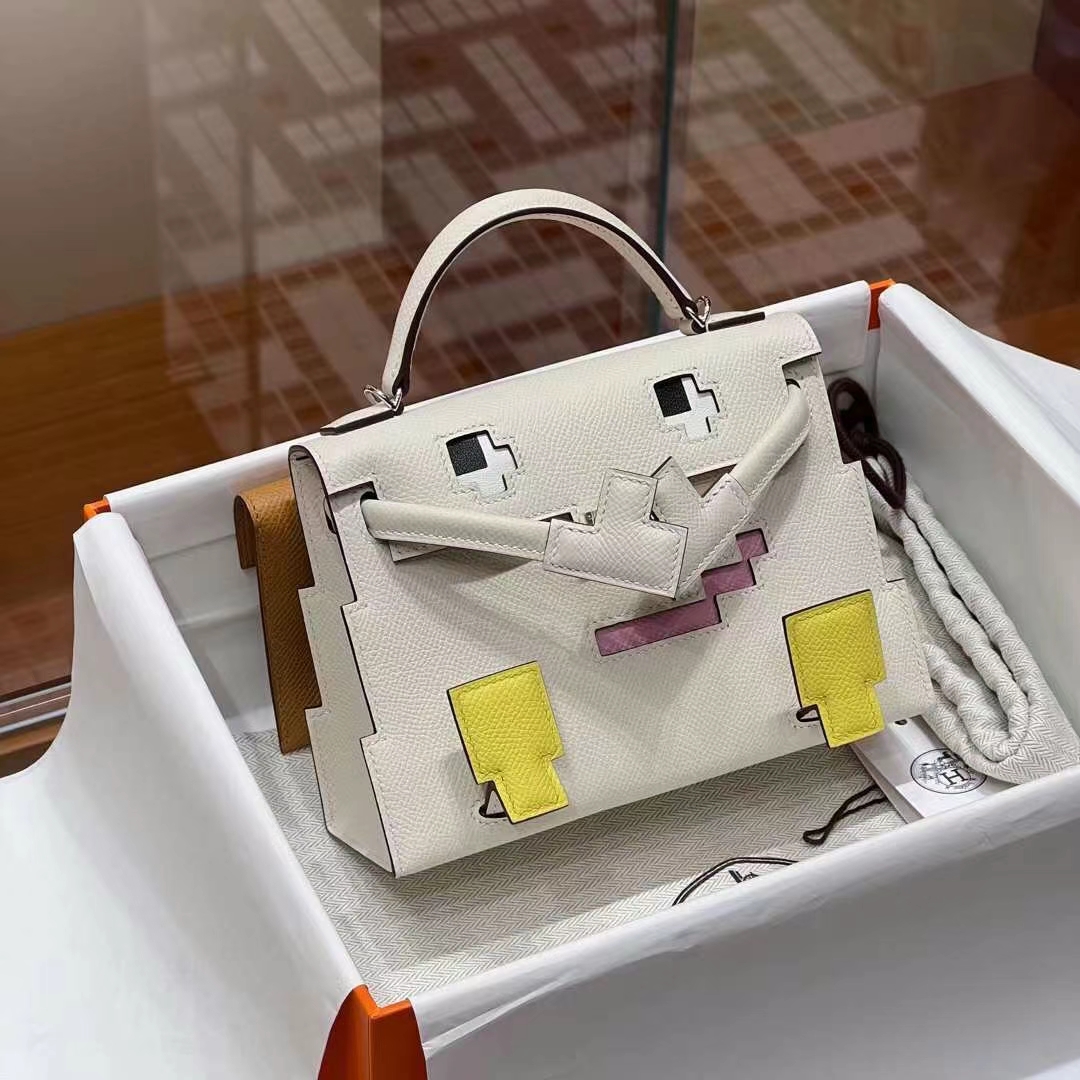Kelly doll Craie 10 Epsom Full handmade HERMES Fatory