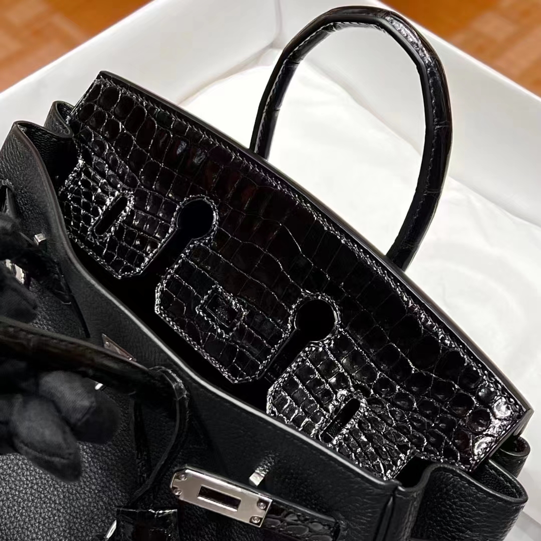 HERMES Birkin Touch CC89 Nior Togo&Alligator Full handmade Birkin Fatory 25x20x13cm