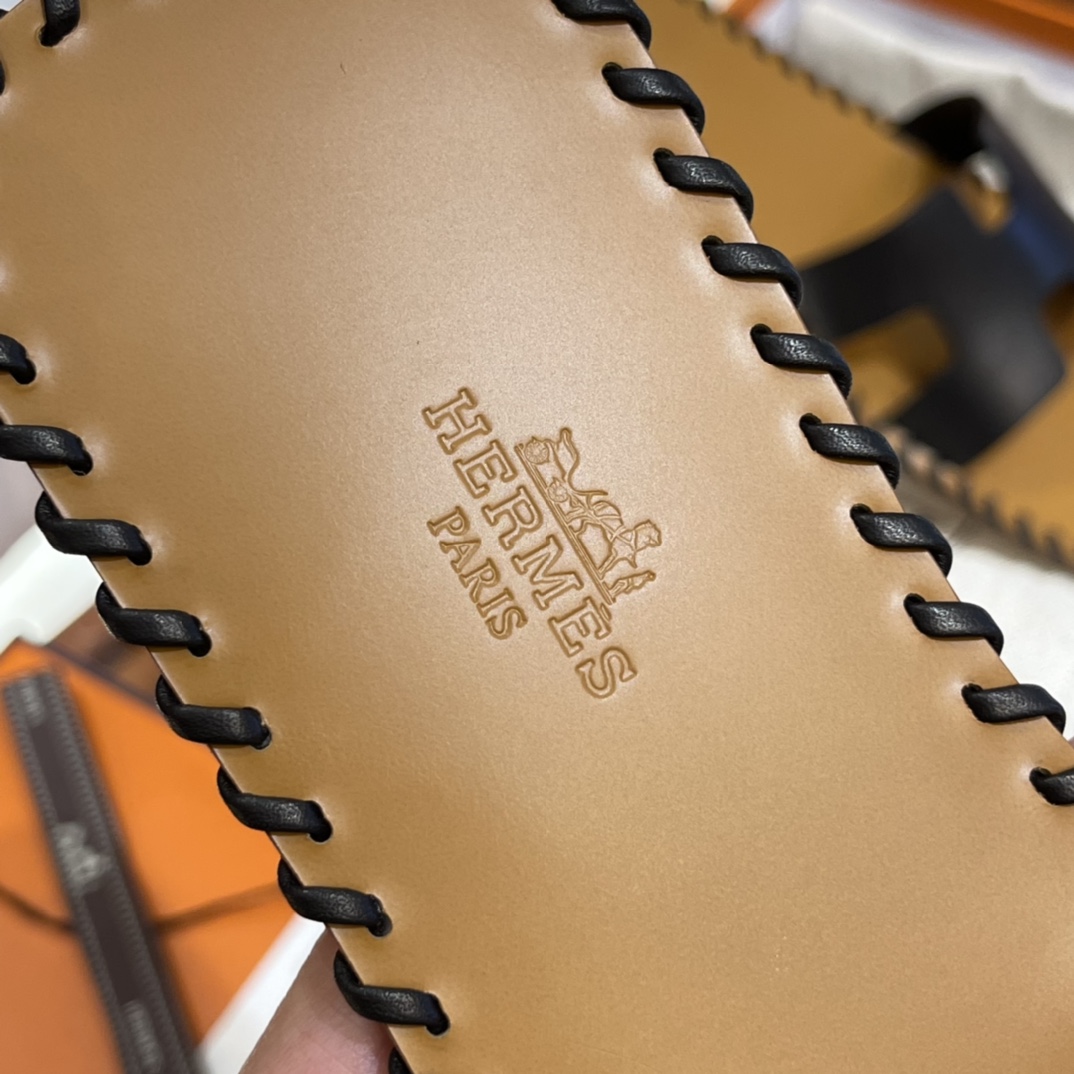 HERMES Sandals New Slippers Handmade Italian lamb sole 10 days of shipment CC89 Nior