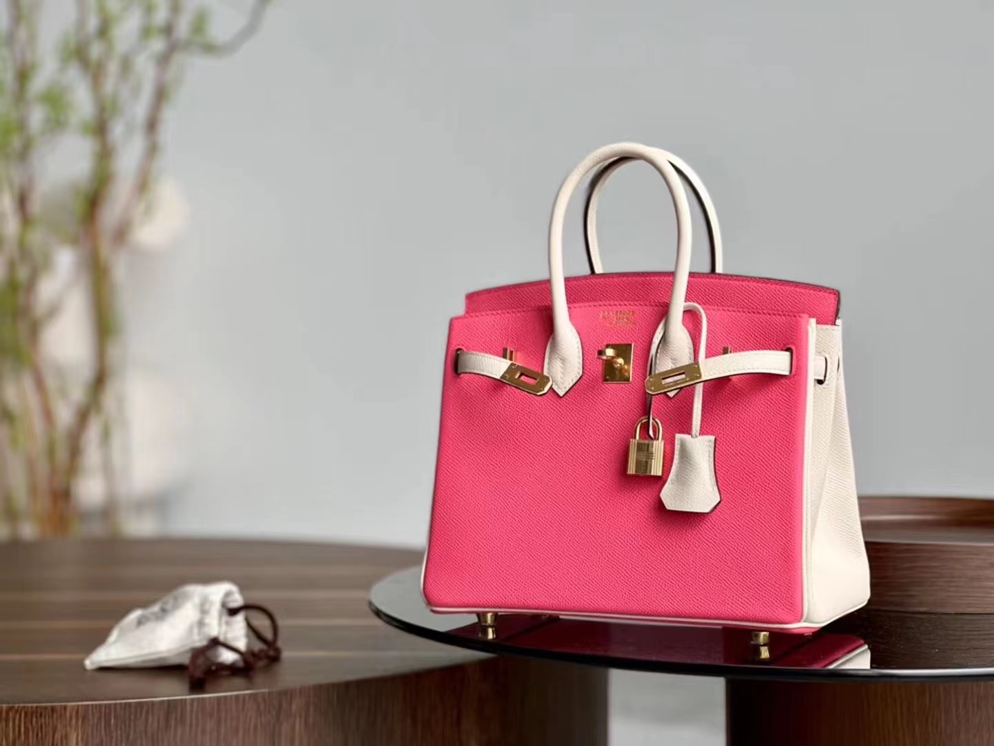 HERMES Birkin 25cm Craie 10 & 3Q Epsom Full handmade Birkin Fatory 25x20x13cm