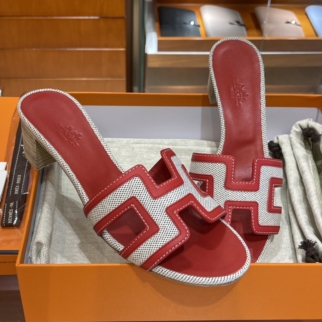 HERMES  Sandals New Slippers Handmade Italian lamb sole 10 days of shipment S5 Rouge Tomate