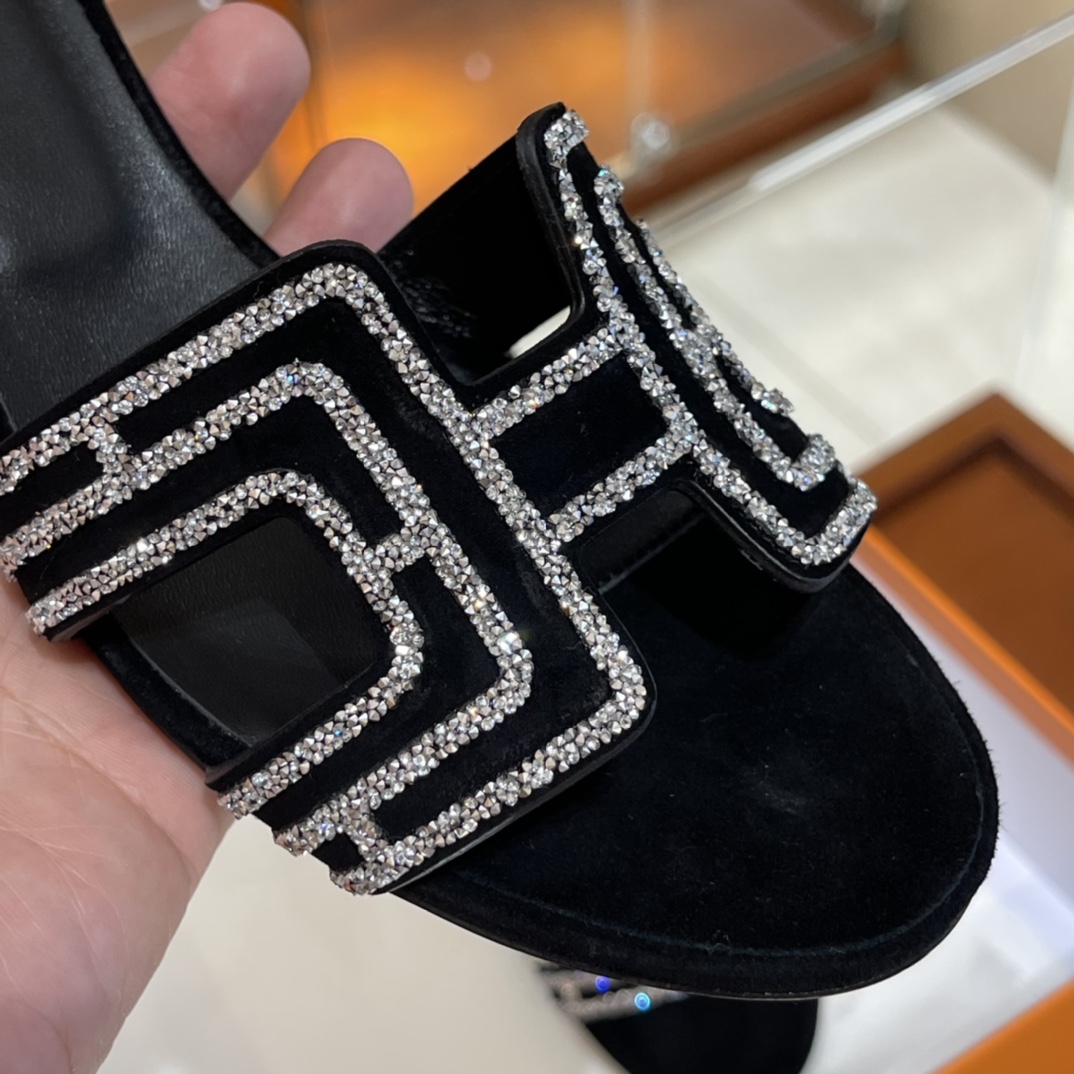 HERMES  Sandals New Slippers Handmade Italian lamb sole 10 days of shipment CC89 Nior