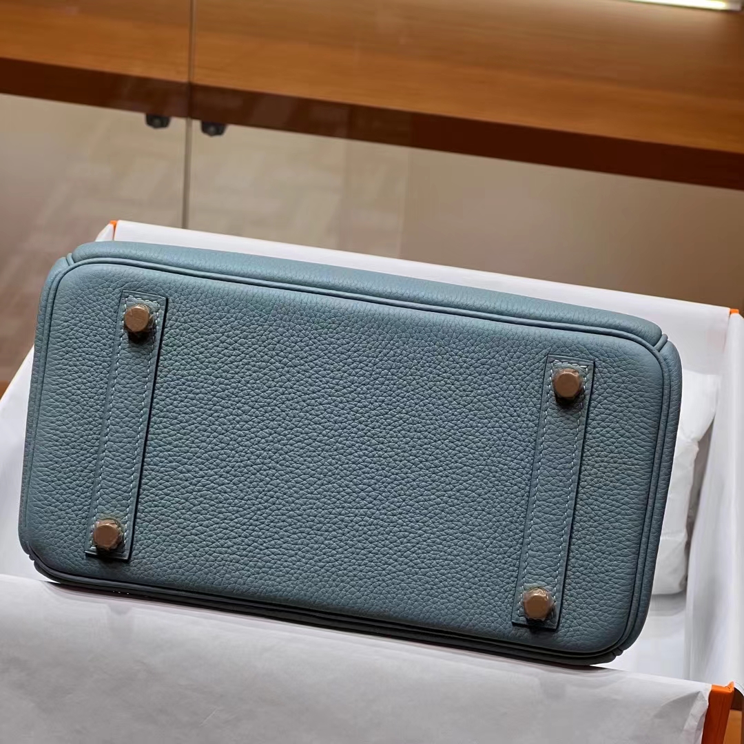 HERMES Birkin 25CM 7R Azur Togo Full handmade Birkin fatory GHW