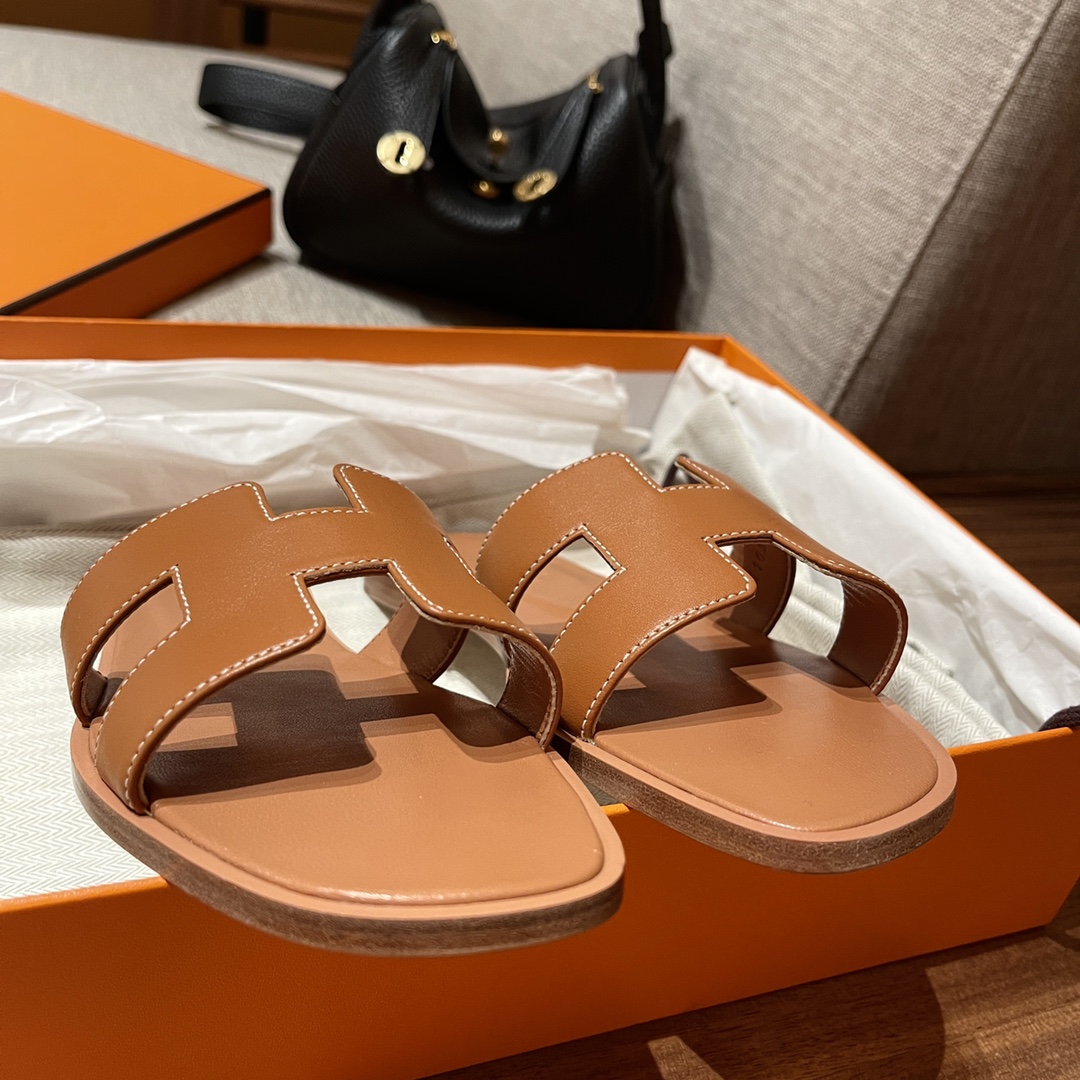 HERMES Sandals New Slippers Handmade Italian lamb sole 10 days of shipment CK37