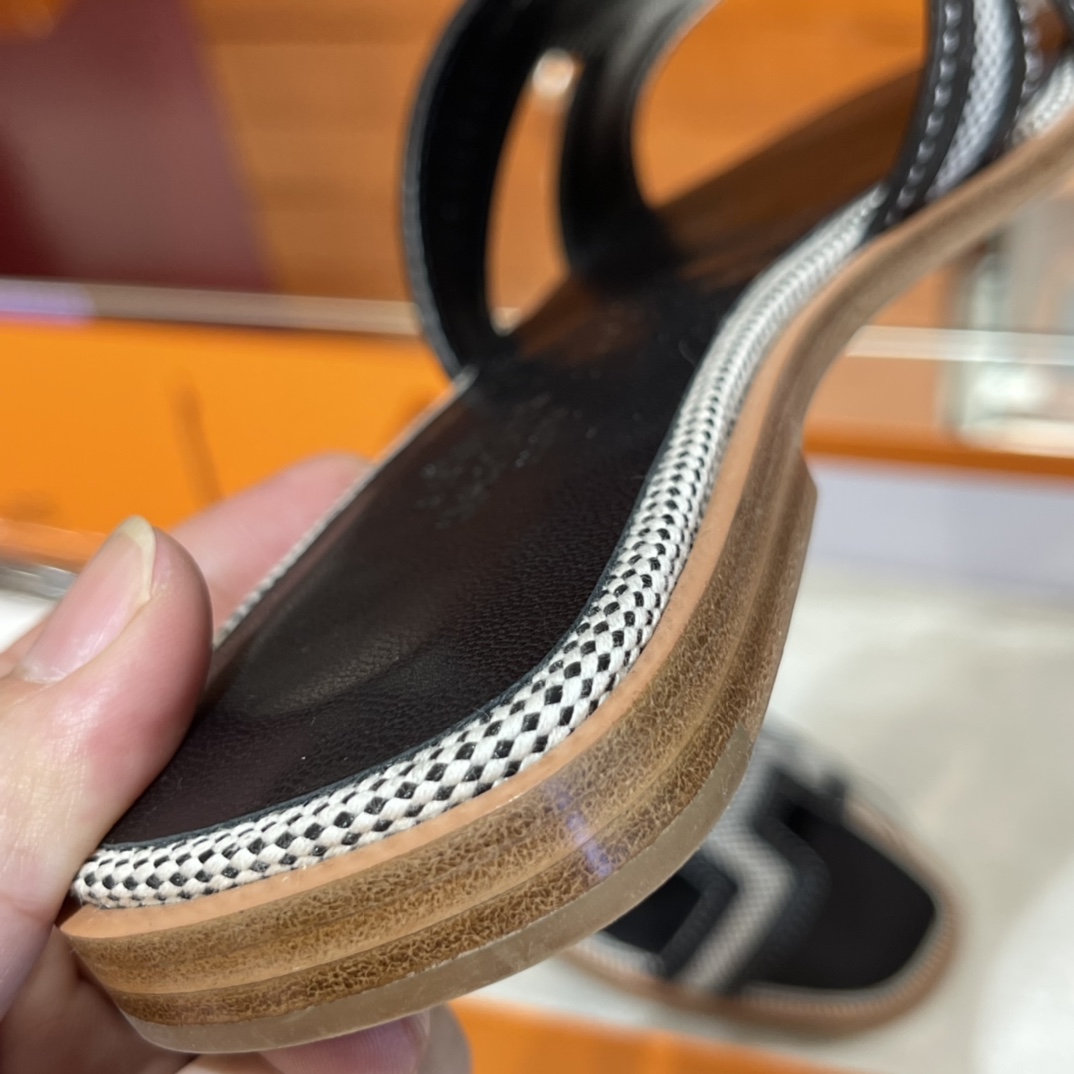 HERMES  Sandals New Slippers Handmade Italian lamb sole 10 days of shipment CC89 Nior