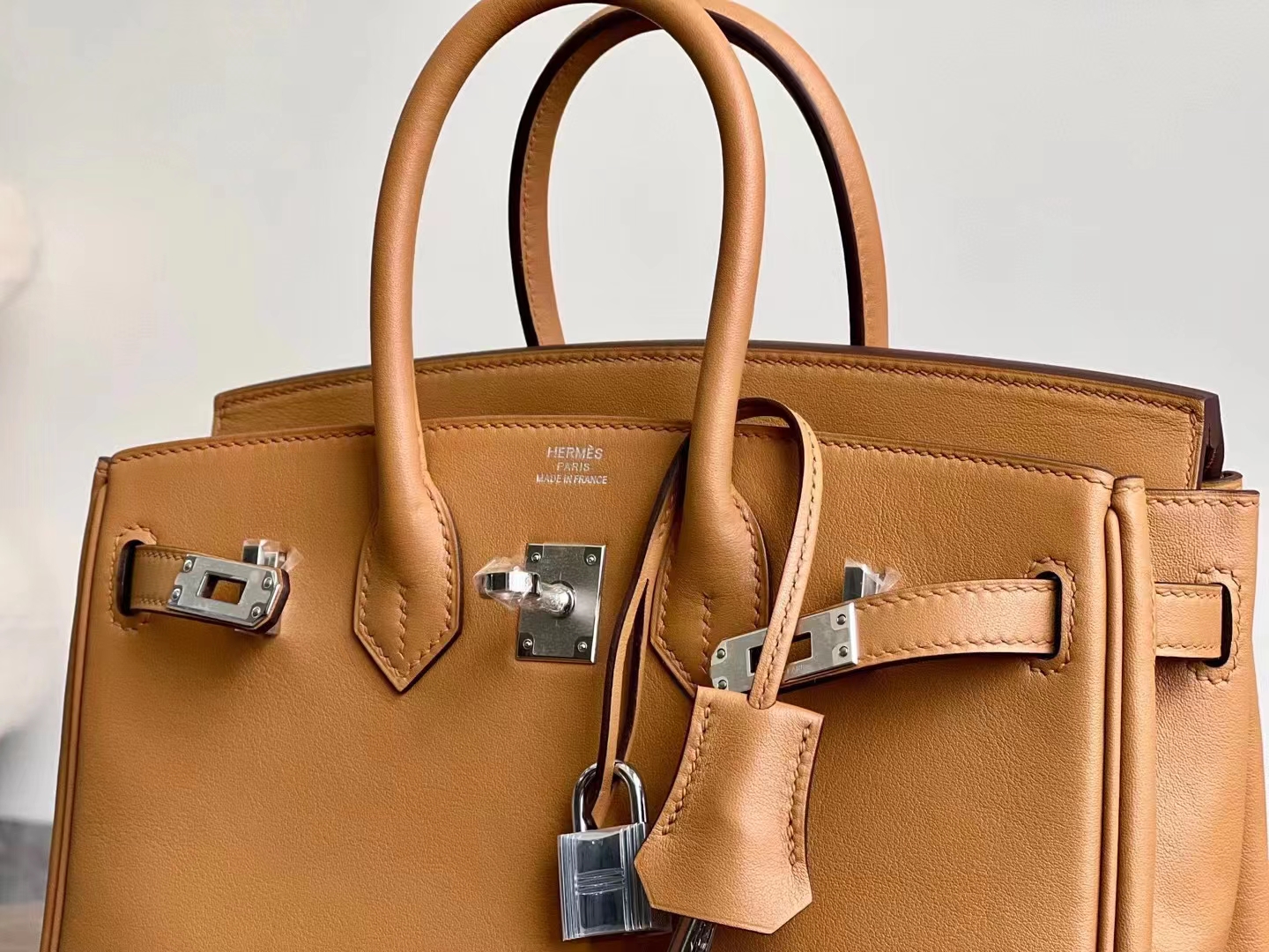 HERMES Birkin 25cm CK37 Swift Full handmade Birkin Fatory 25x20x13cm