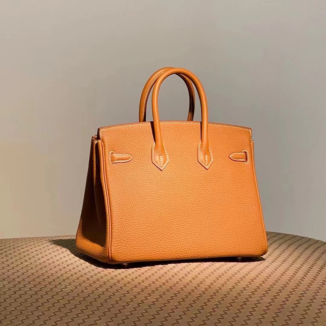 HERMES Birkin 25cm CK37 Togo Full handmade Birkin Fatory 25x20x13cm