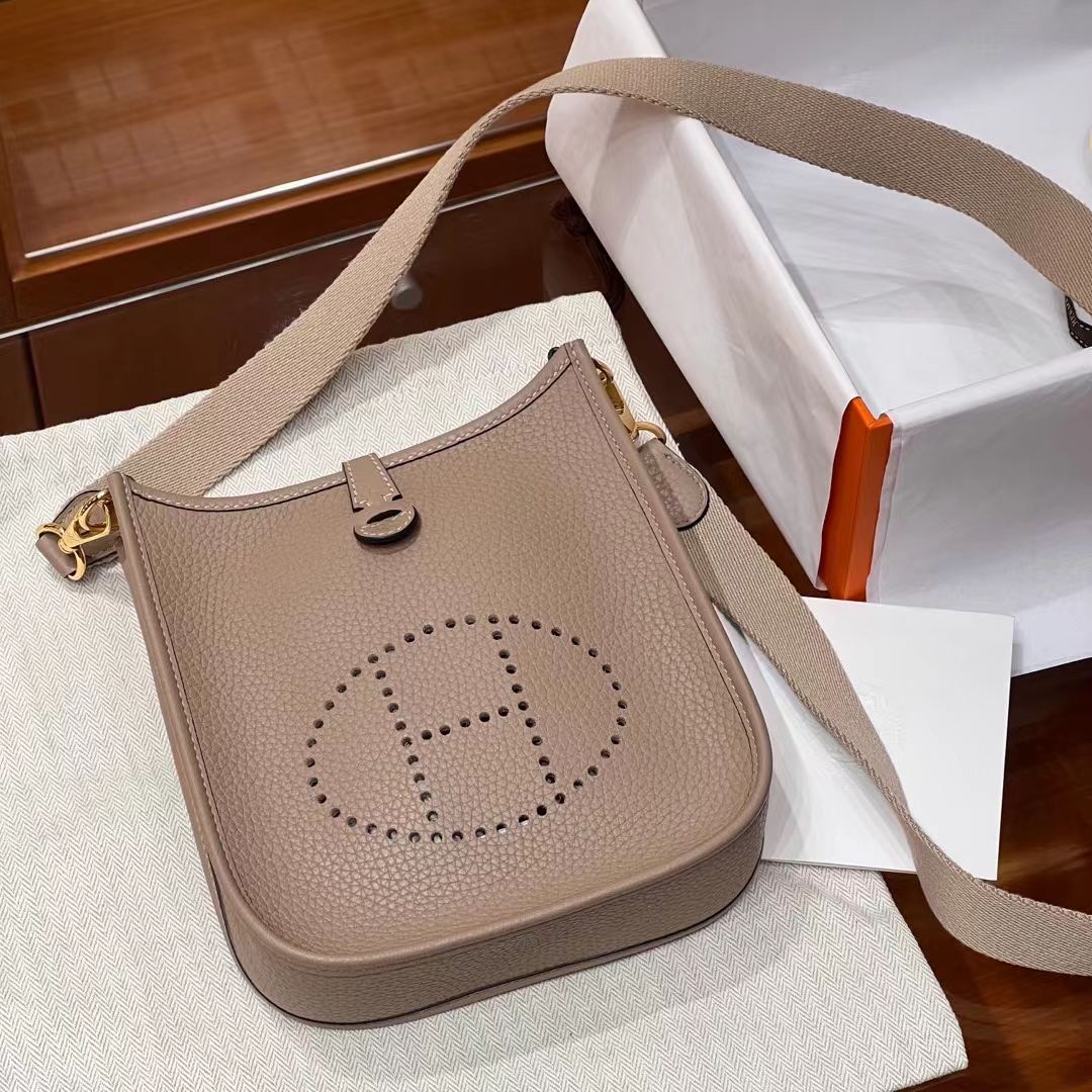 HERMES Mini Evelyne S2 Full handmade Evelyne Fatory 17x18x5.5cm