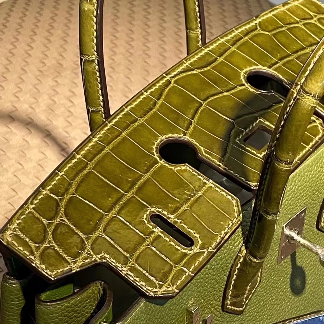 HERMES Birkin Touch 61 Vert Olive Togo Full handmade Birkin Fatory 25x20x13cm