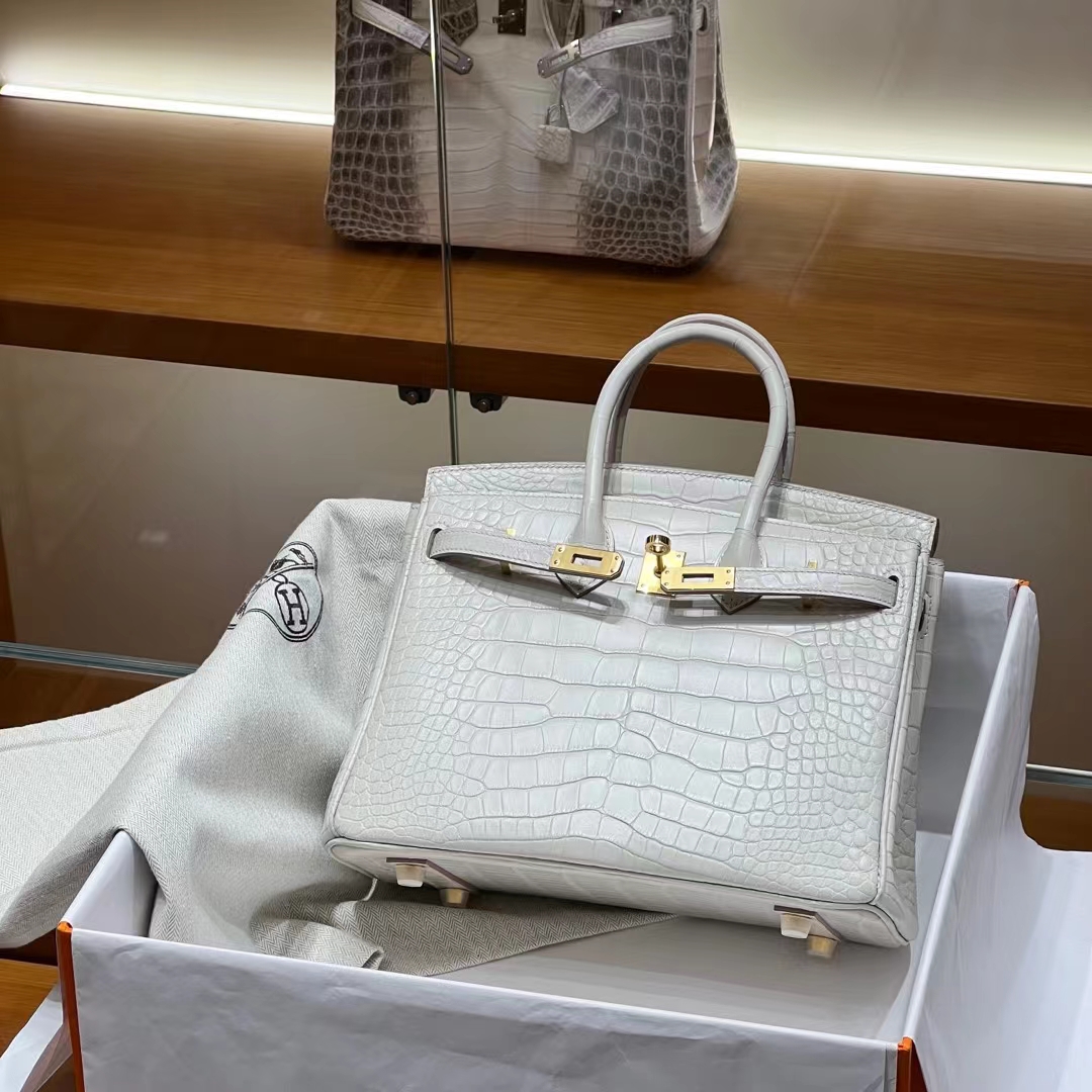 HERMES  Birkin 25CM 8L Alligator GHW Full handmade fatory