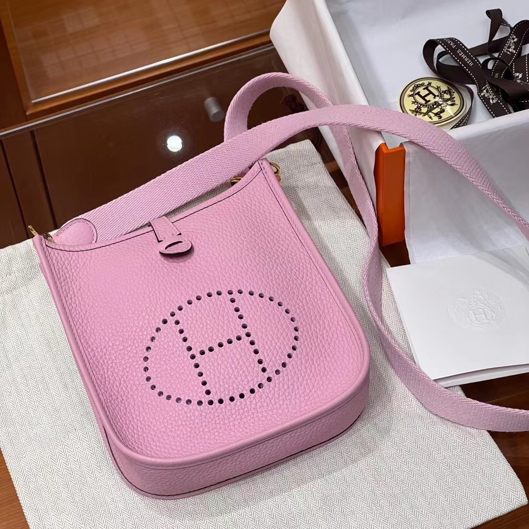 HERMES Mini Evelyne X9 Full handmade Evelyne Fatory 17x18x5.5cm