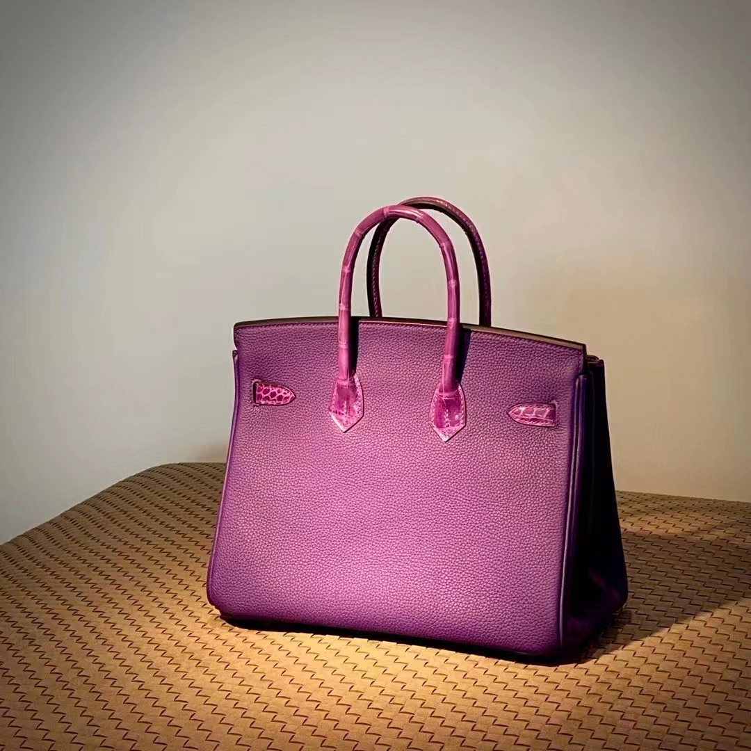 HERMES Birkin Touch E5 Rose Tyrien Togo Full handmade Birkin Fatory 25x20x13cm
