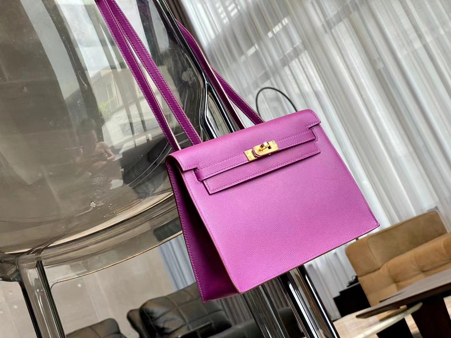 HERMES Kelly Dance X9 Swift GHW Full handmade Picotin fatory