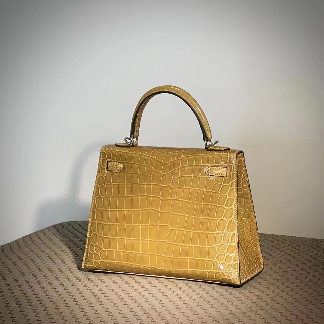 HERMES Kelly 25CM 1H SHW Full handmade Kelly fatory