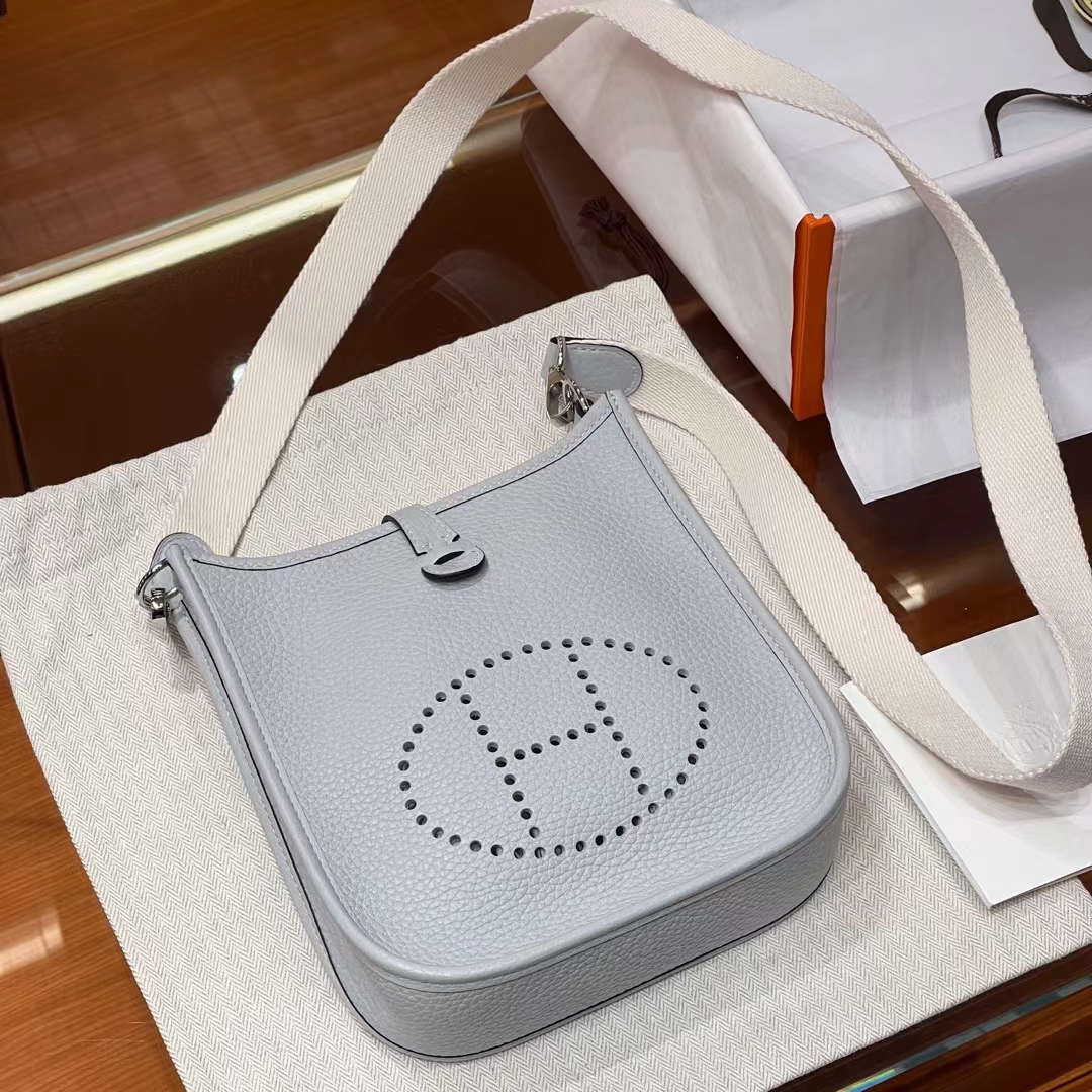 HERMES Mini Evelyne T0 Full handmade Evelyne Fatory 17x18x5.5cm