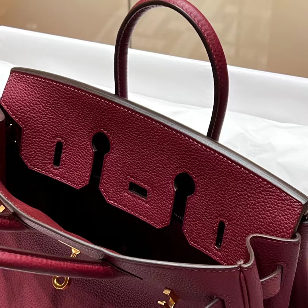 HERMES Birkin 25CM B5 Rubis Togo Full handmade Birkin fatory GHW