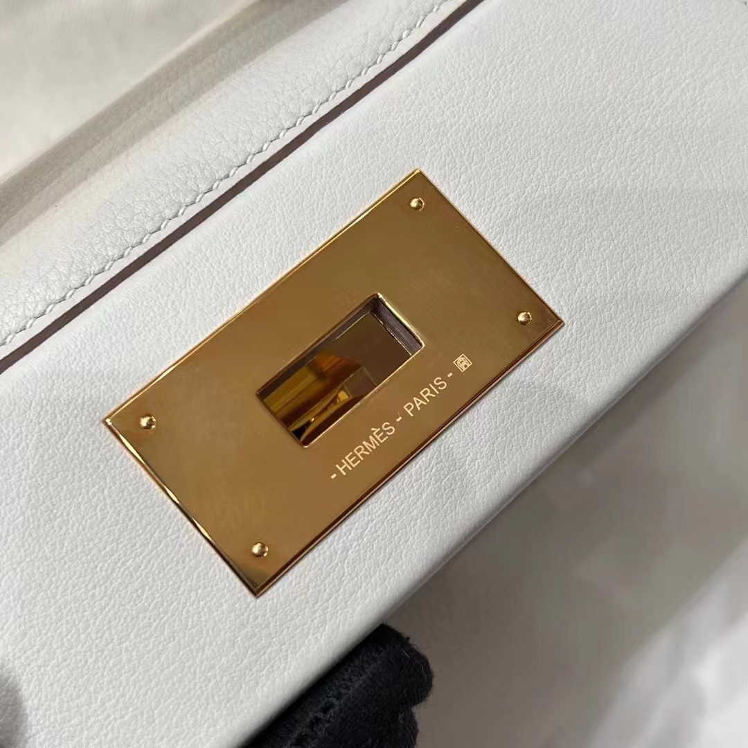 Kelly24/24 MINI 80 Gris Perle Evercolor&Swift GHW Full handmade HERMES fatory