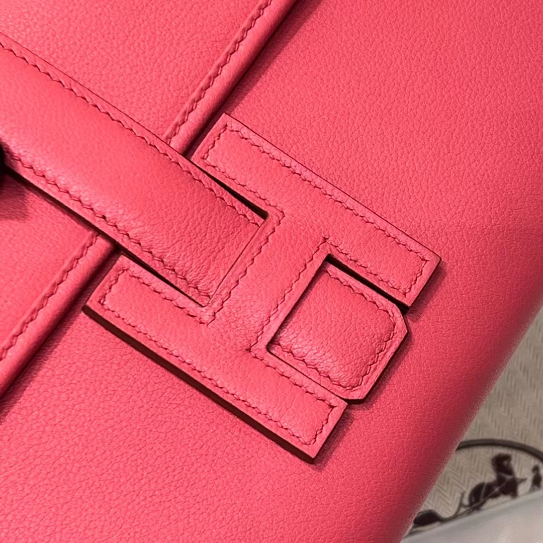 HERMES Jige Elan 29cm U5 Rose eLipstick Swift Full handmade Fatory