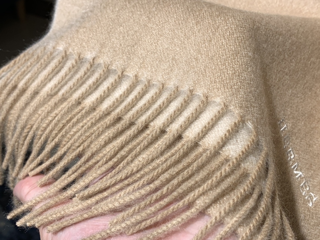 HERMES Cashmere Scarf 0M Fatory 30*180cm