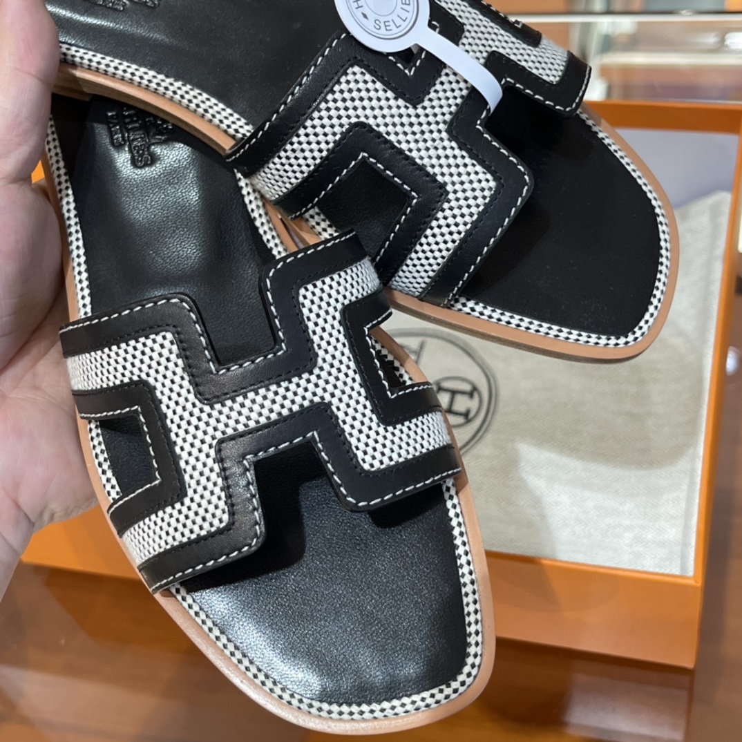 HERMES  Sandals New Slippers Handmade Italian lamb sole 10 days of shipment CC89 Nior