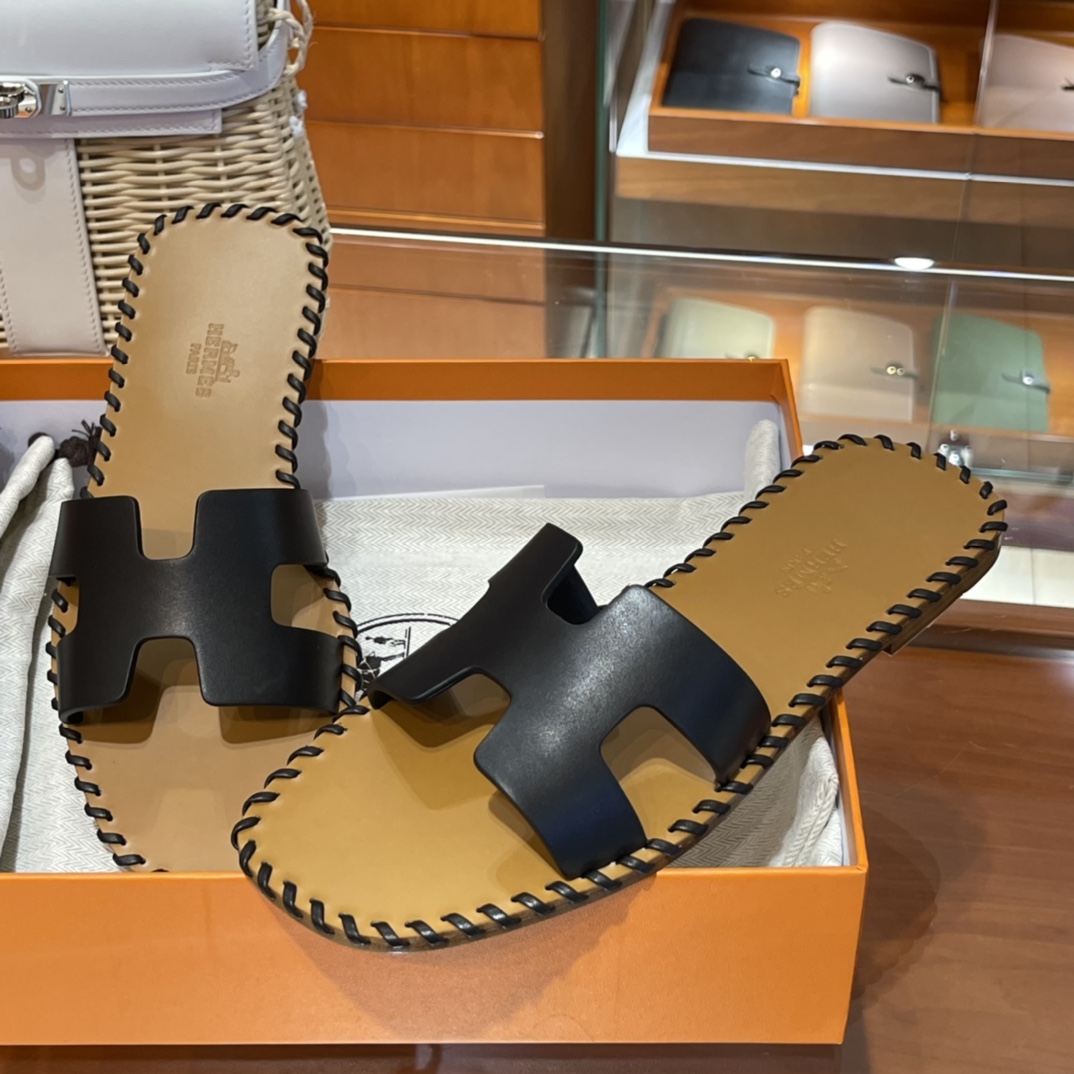 HERMES Sandals New Slippers Handmade Italian lamb sole 10 days of shipment CC89 Nior