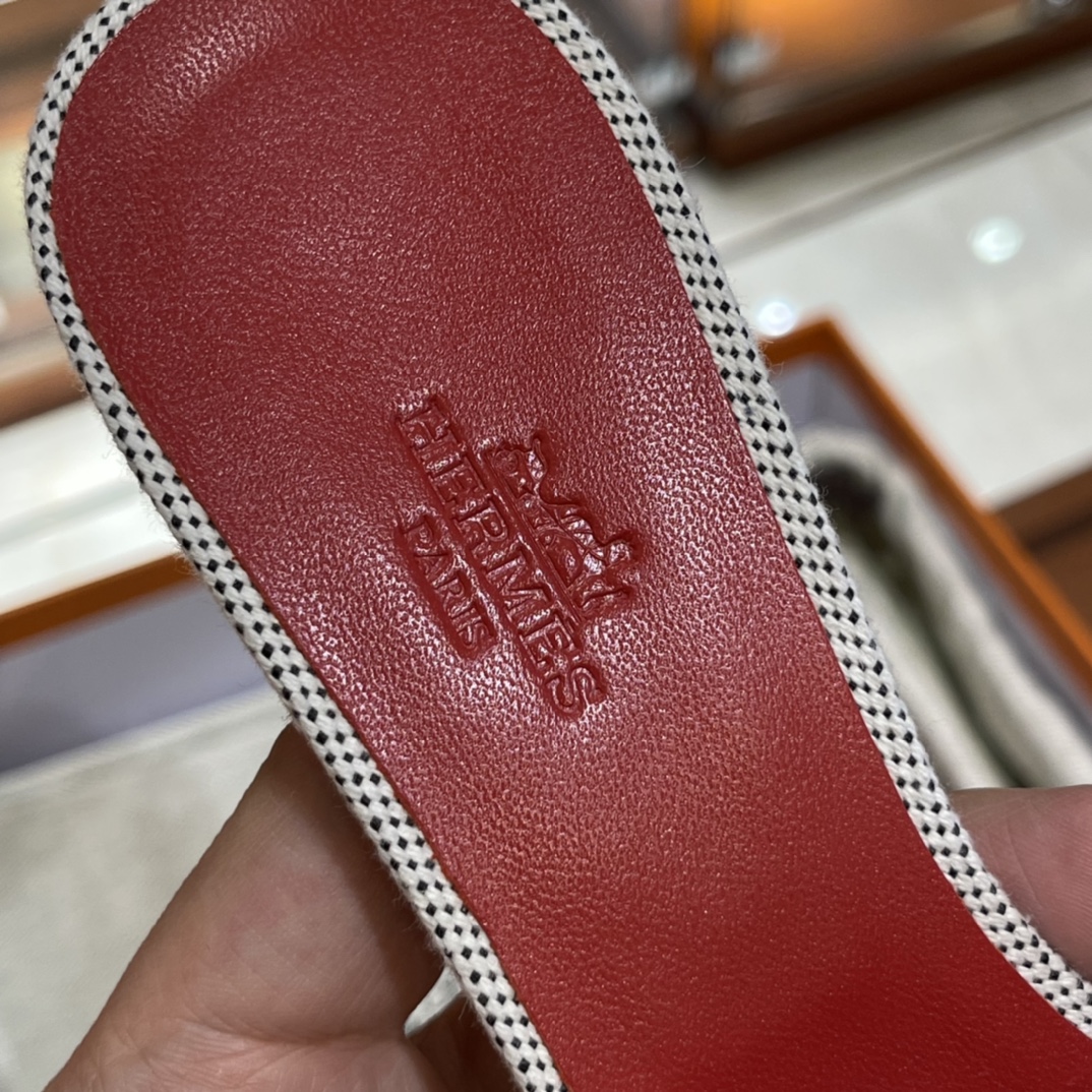 HERMES  Sandals New Slippers Handmade Italian lamb sole 10 days of shipment S5 Rouge Tomate