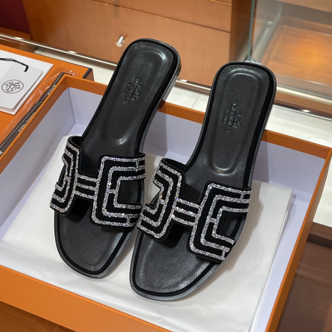 HERMES Sandals New Slippers Handmade Italian lamb sole 10 days of shipment CC89 Nior