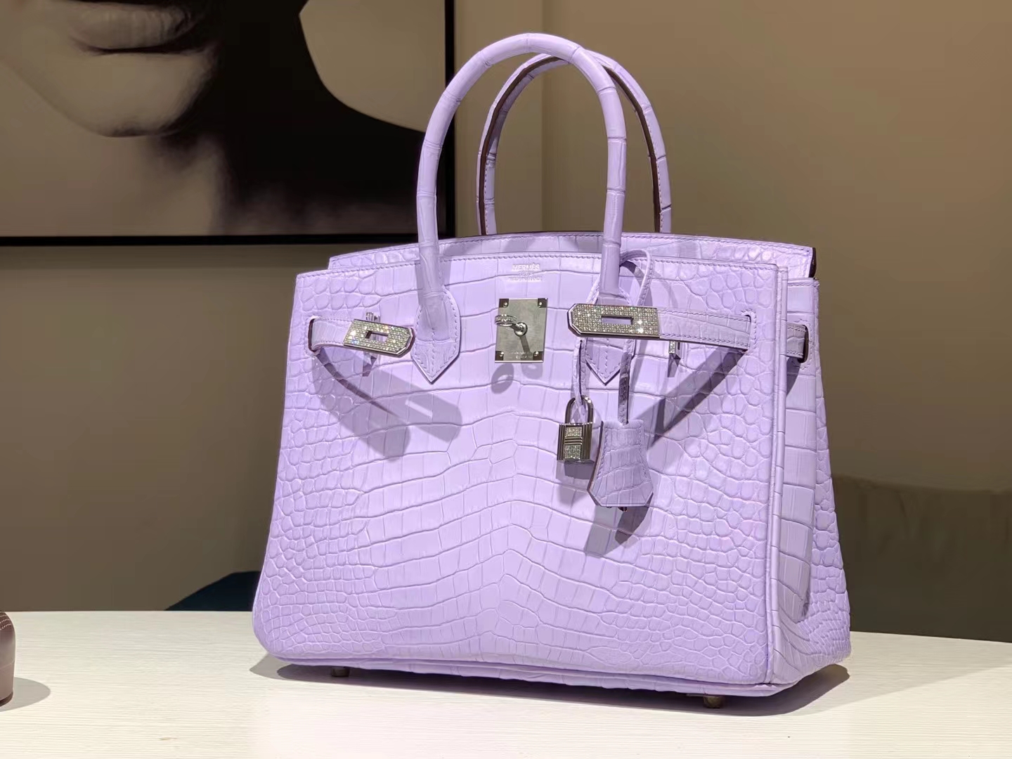 HERMES Factory Birkin 30CM  Alligator X9 Full handmade hardware with real diamonds