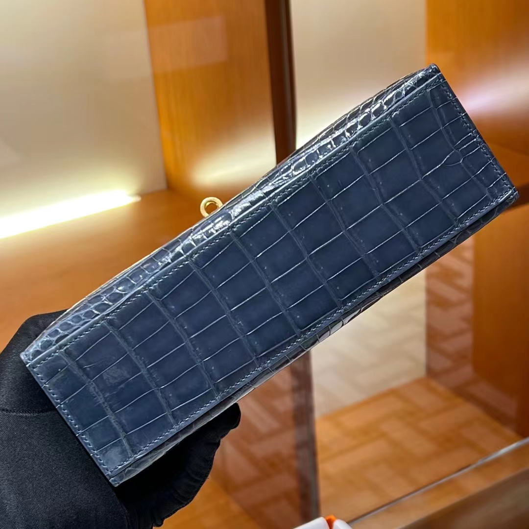 HERMES Kelly pochetto 22cm 1P Alligator GOLD Hardware HandMade