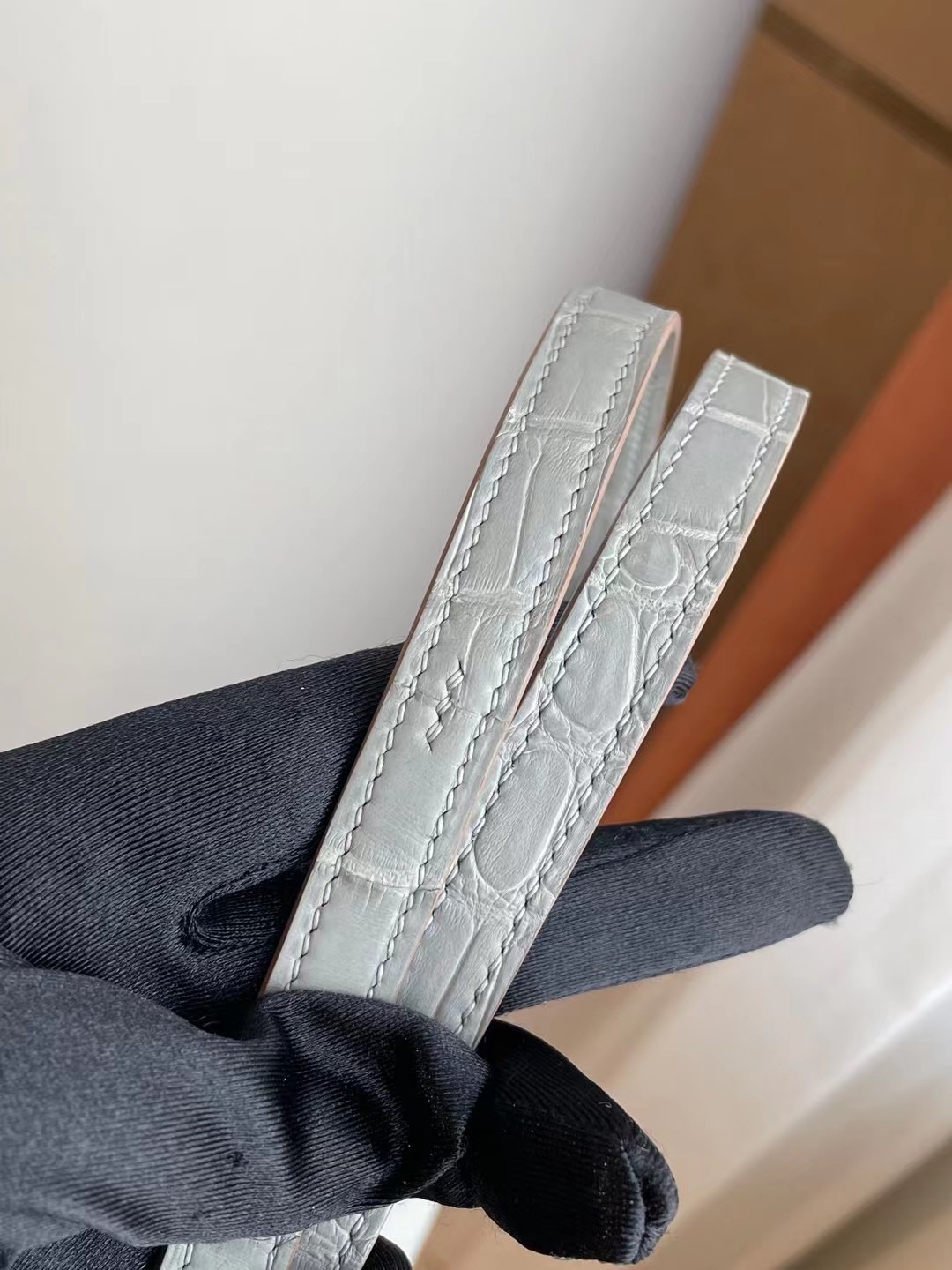 Hermes Constance 18CM 80 Gris Perle Matte Alligator Crocodile