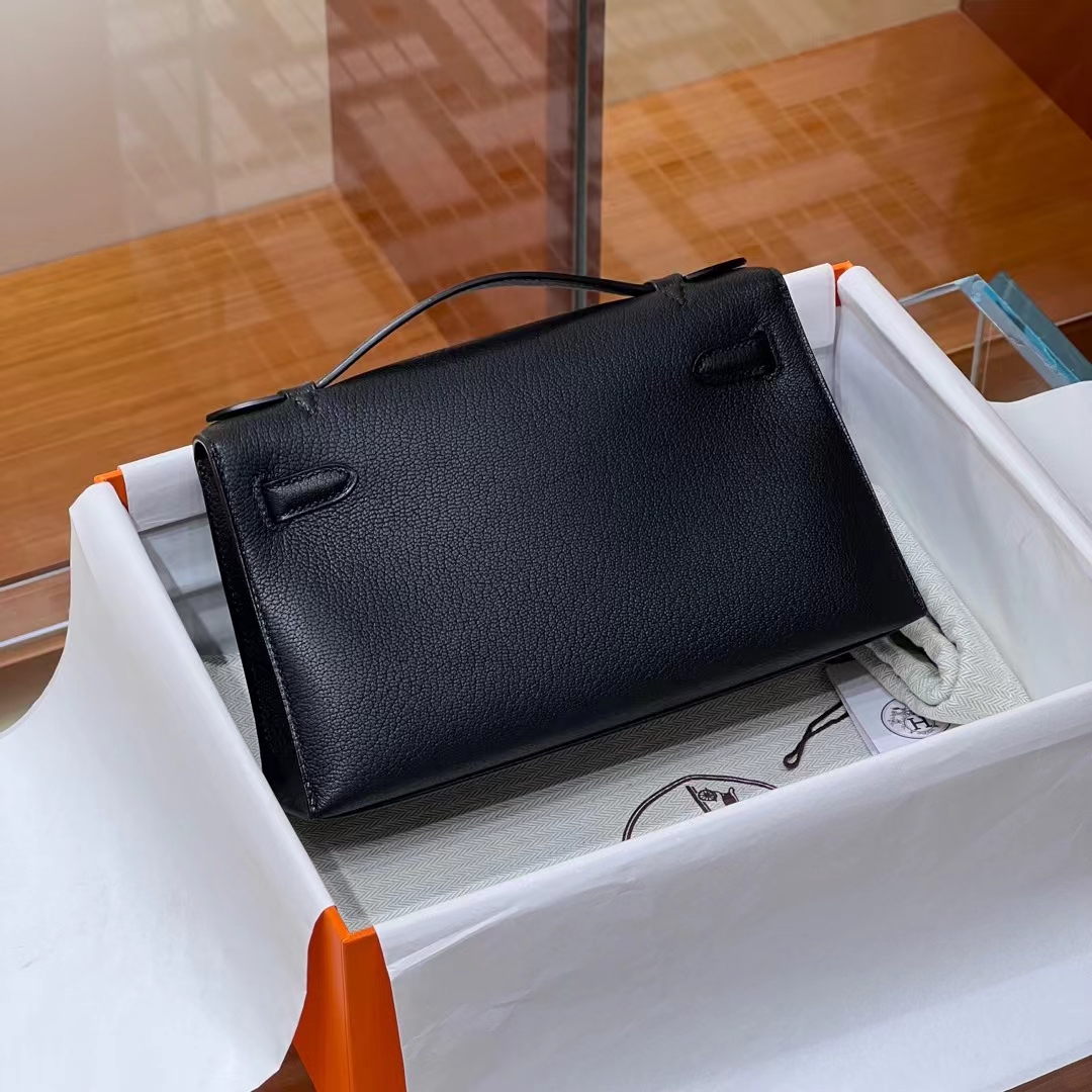 HERMES Kelly Pochette CC89 Nior Swift Full handmade Kelly fatory