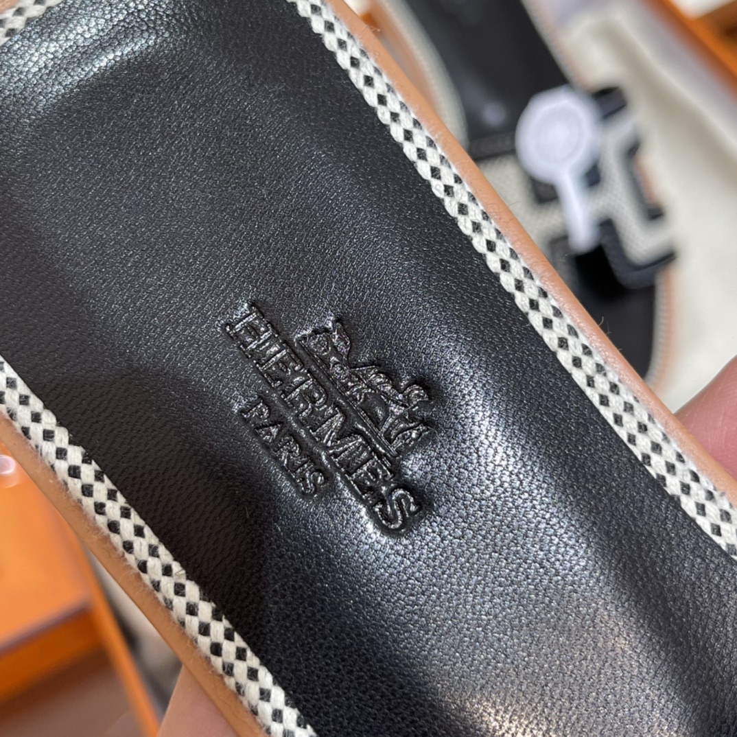 HERMES  Sandals New Slippers Handmade Italian lamb sole 10 days of shipment CC89 Nior