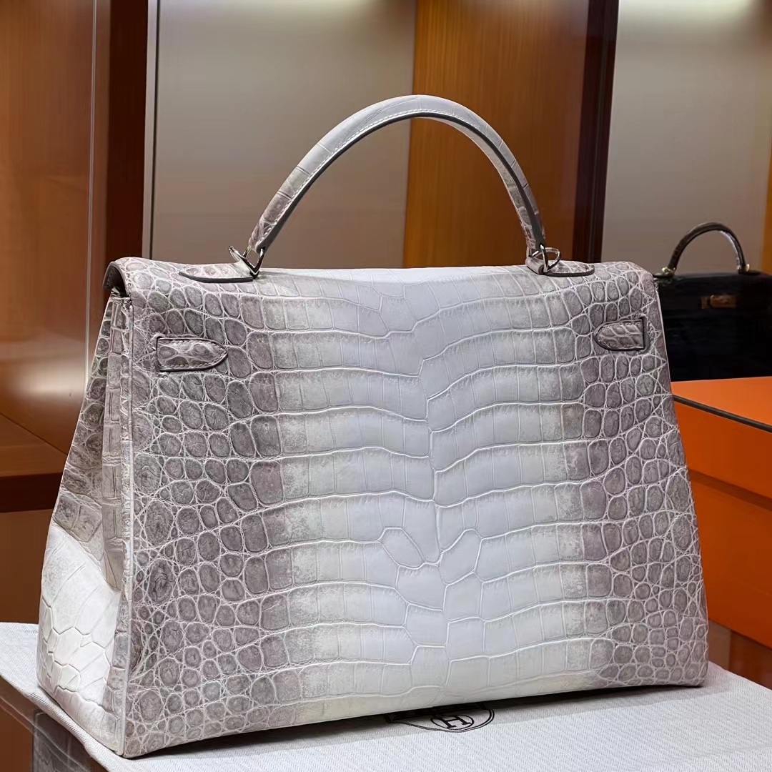 SuperHermes HERMES Kelly 40CM 1 Himalaya Alligator Full handmade