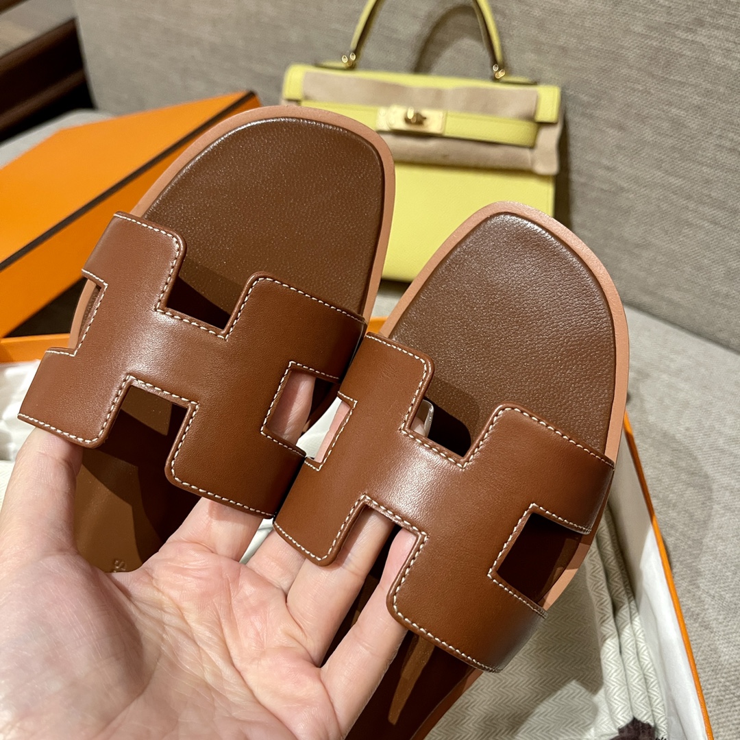 HERMES Sandals New Slippers Handmade Italian lamb sole 10 days of shipment CK37