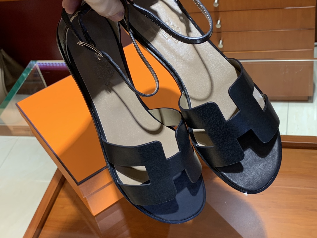 HERMES Sandals New Slippers Handmade Italian lamb sole 10 days of shipment 89 Nior