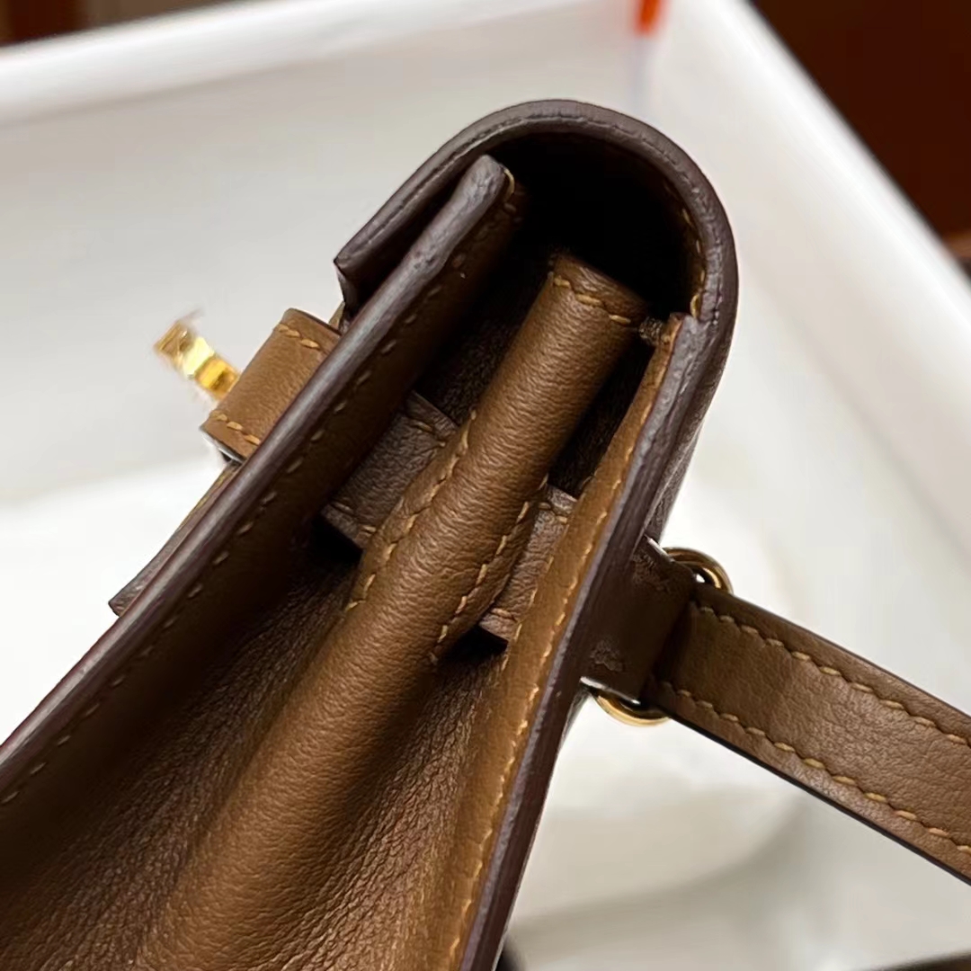 HERMES Kellydanse 22cm Evercolor D0 GOLD Hardware HandMade