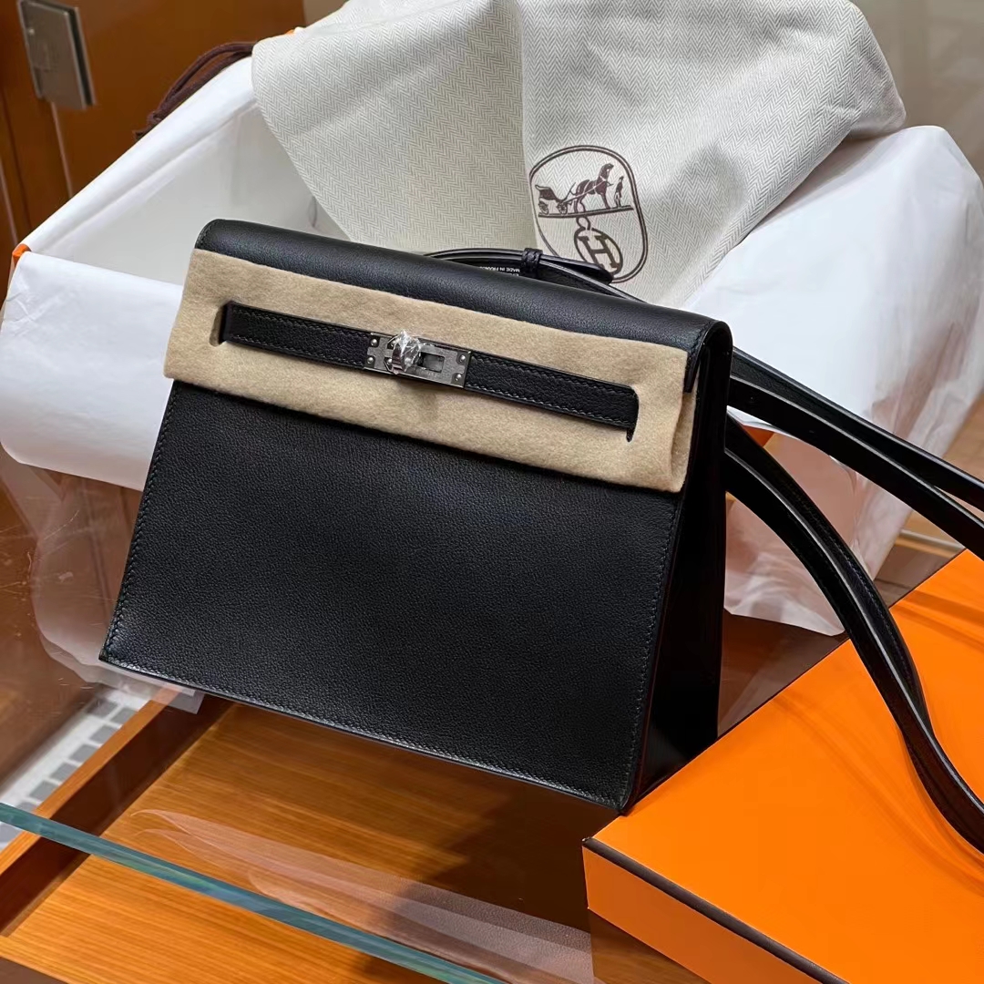 HERMES Kellydanse 22cm Evercolor CC89 Nior GOLD Hardware HandMade