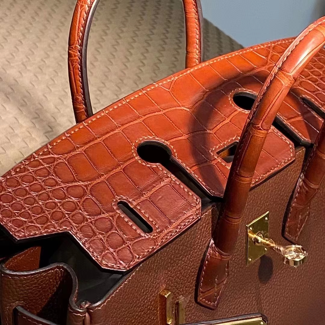 HERMES Birkin Touch 5K Tangerine Togo Full handmade Birkin Fatory 25x20x13cm