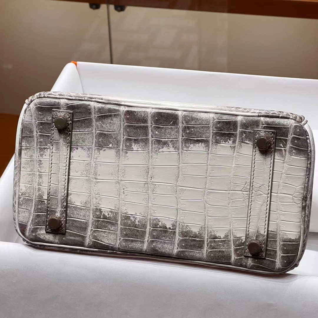 HERMES Birkin 25CM 1 Himalaya  Niloticus Full handmade Birkin fatory SHW