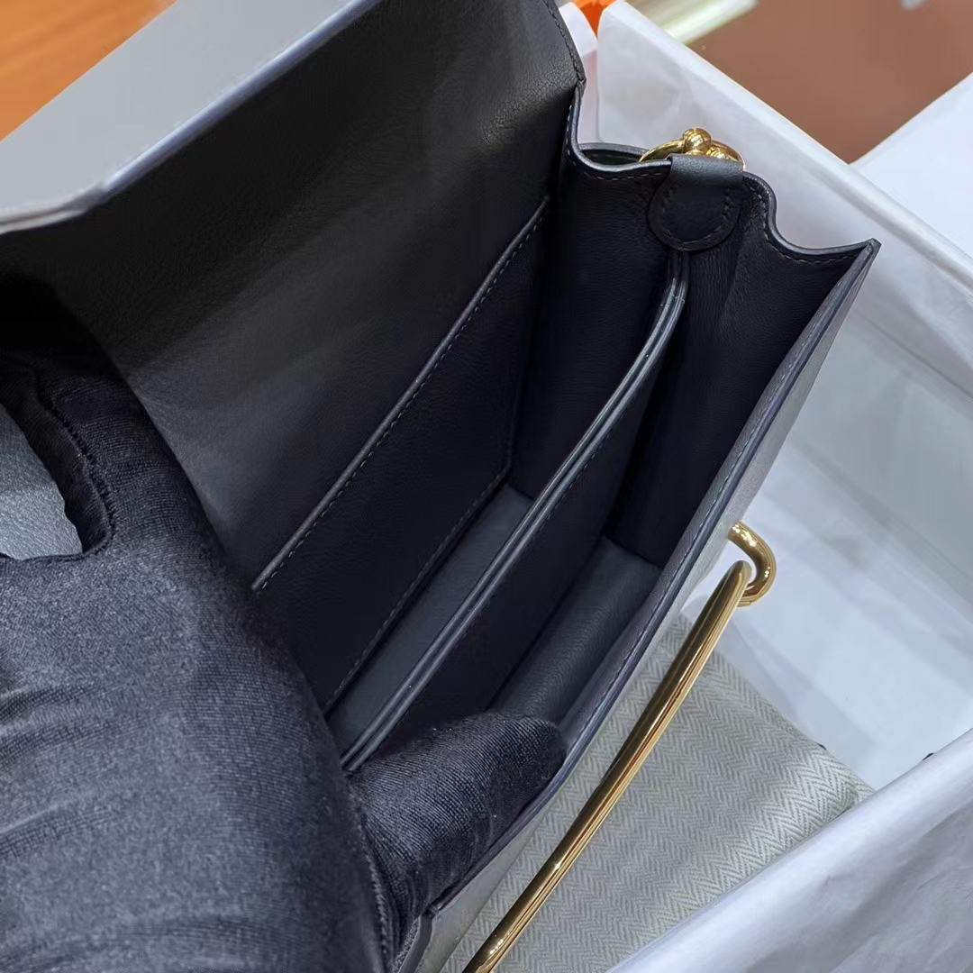 HERMES Roulis 18CM Gold 8F Etain Gold Hardware HandMade