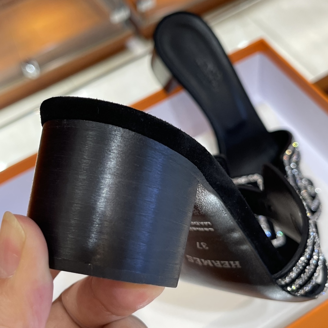 HERMES  Sandals New Slippers Handmade Italian lamb sole 10 days of shipment CC89 Nior