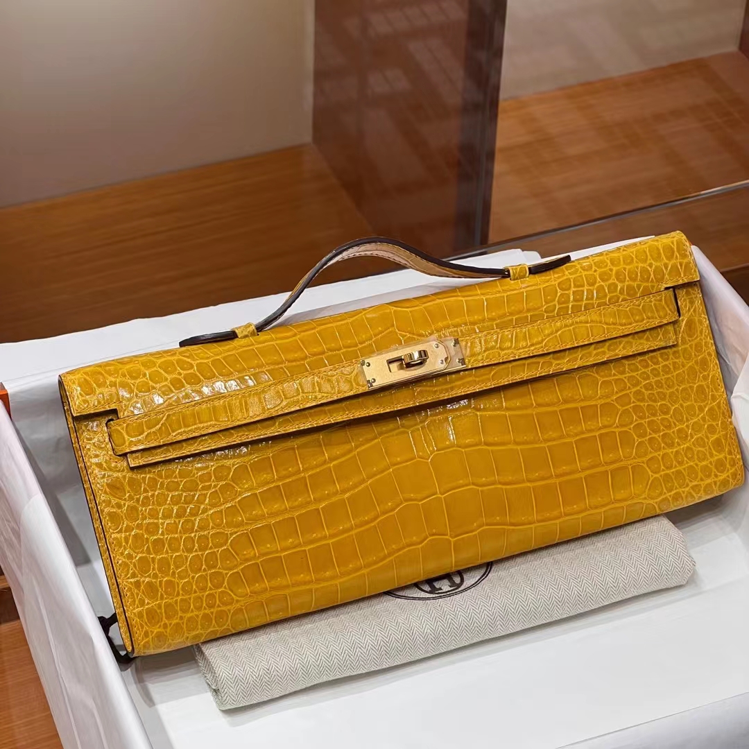 HERMES Kelly Cut 31cm 9D Niloticus Full handmade Fatory