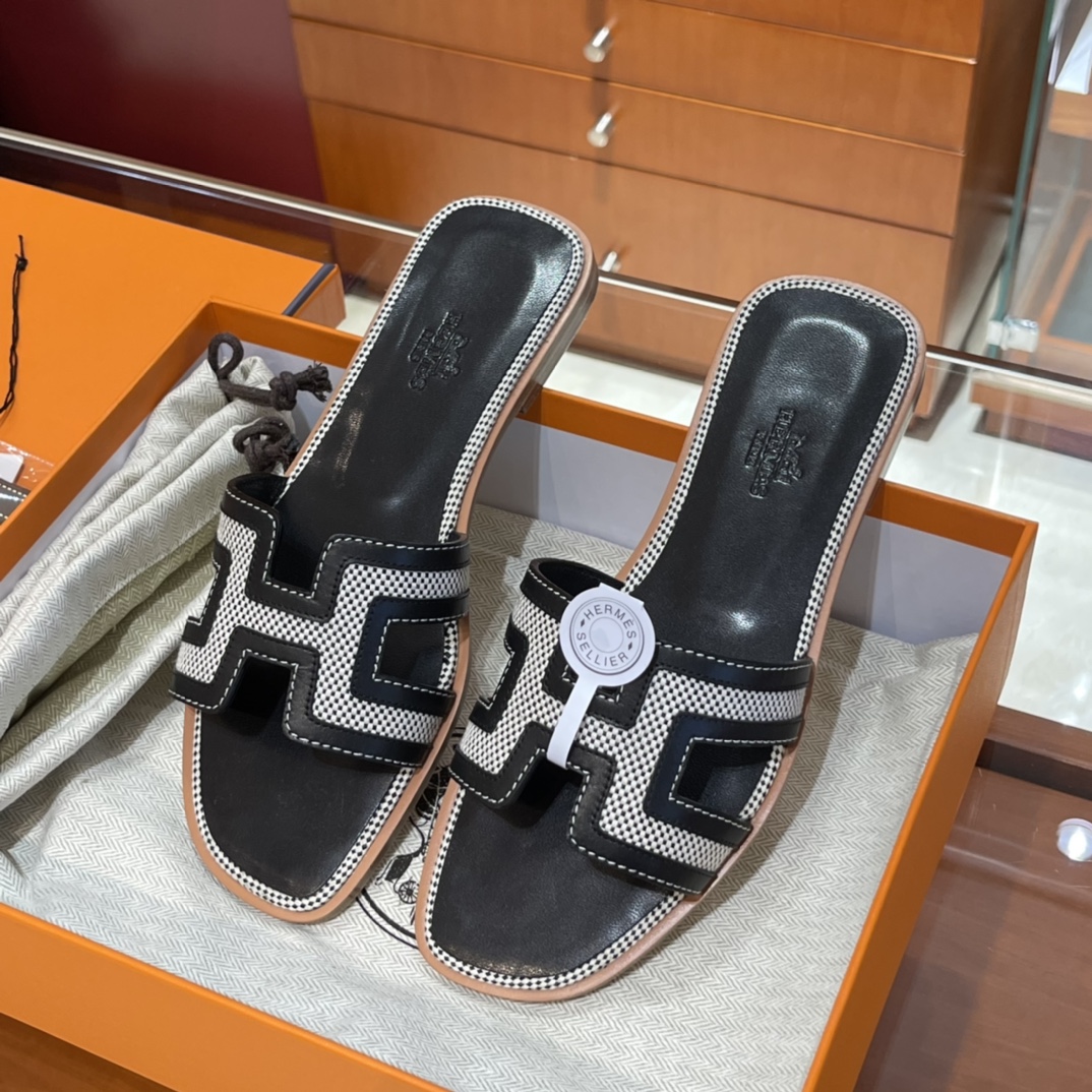 HERMES Sandals New Slippers Handmade Italian lamb sole 10 days of shipment CC89 Nior