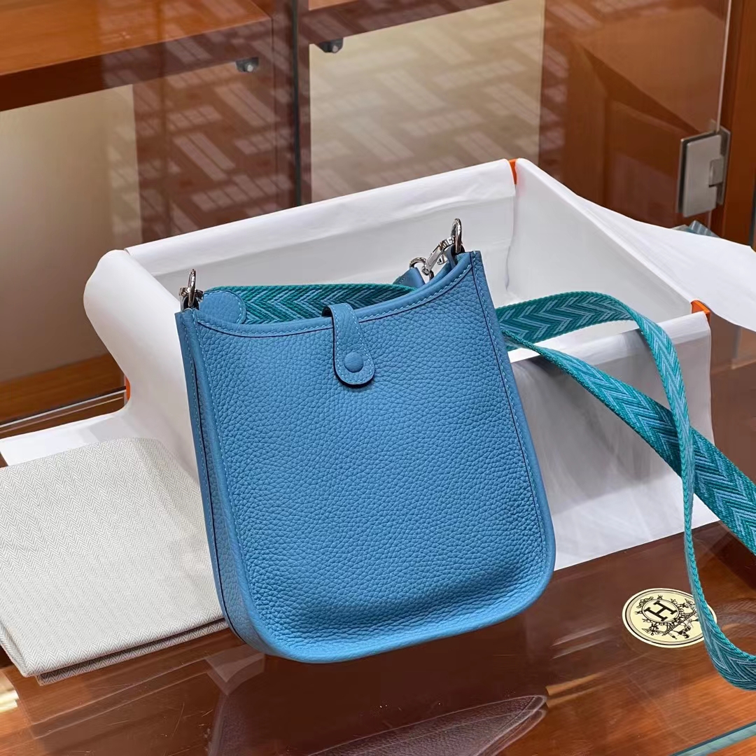 HERMES Mini Evelyne P3 Full handmade Evelyne Fatory 17x18x5.5cm