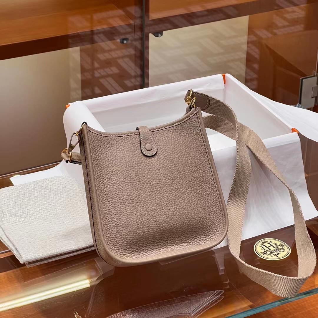 HERMES Mini Evelyne S2 Full handmade Evelyne Fatory 17x18x5.5cm