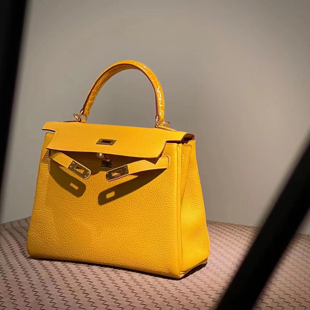 HERMES Kelly 25CM 9D Niloticus Togo GHW Full handmade Kelly fatory