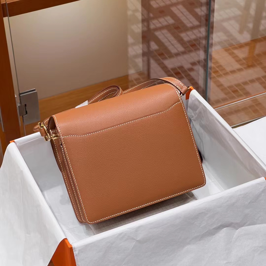 HERMES Roulis 18CM Swift Ck37 GOLD Hardware HandMade