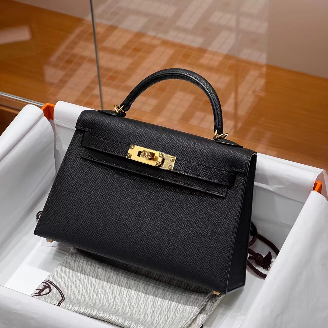 HERMES Mini Kelly 19CM 89 Nior Epsom GHW Full handmade fatory
